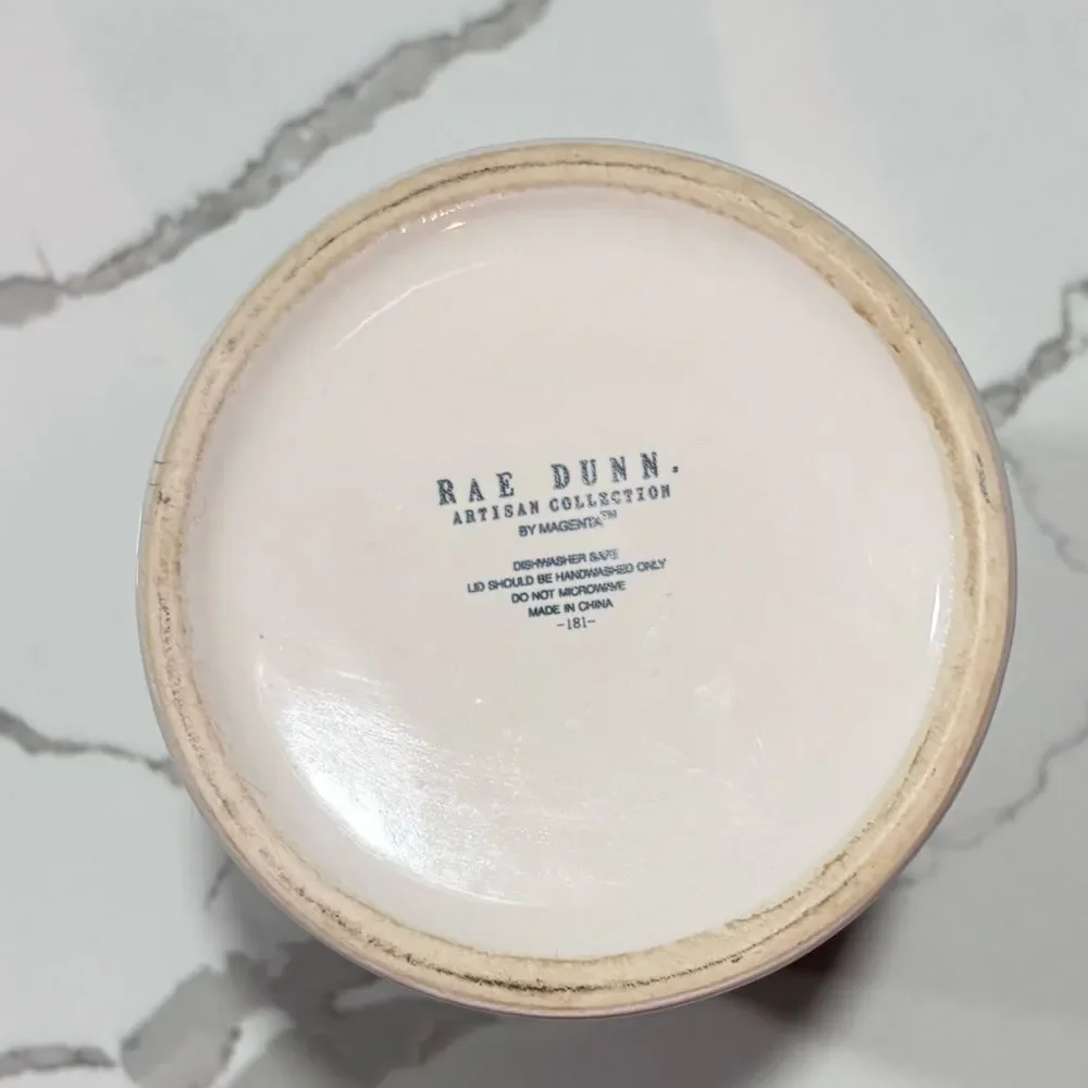Rae Dunn Collection | White ‘HOLD’ Jar Canister Container with Lid